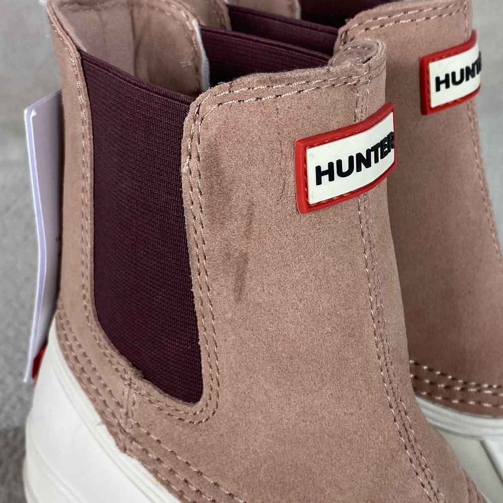 Hunter Sutton Boots Womens Size 5 Pink Insulated Chelsea Duck Snow Waterproof - Picture 2 of 11